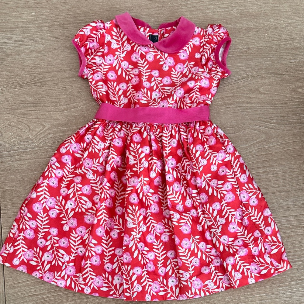 Oscar de la Renta Pink Floral Kids Dress